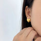 Heart Shape Rhinestones Earrings [304,316 Stainless Steel,18K Gold Plated]