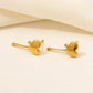 Heart Shape Earrings [304 Stainless Steel,18K Gold Plated]