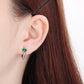 Commute Heart Shape Colored Rhinestone Earrings [304 Stainless Steel,18K Gold Plated]