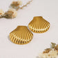 Big Shell Earrings [304 Stainless Steel,18K Gold Plated]