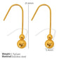 Water Droplets Gourd Hook Earrings [304 Stainless Steel,18K Gold Plated]