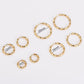 Pack of 12 Pairs Casual Twist Hoop Earrings [304 Stainless Steel]