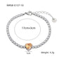 Heart Shape Rhinestones Bracelets [304 Stainless Steel]