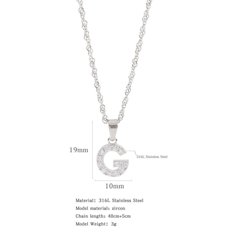 Constellation Zircon Pendant Necklace [304 Stainless Steel ]