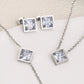 Zircon Inlay Jewelry Sets [304 Stainless Steel]