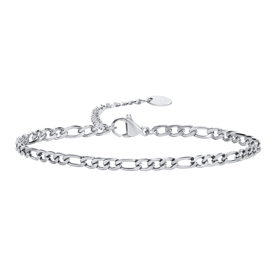 Thin Figaro Chain Bracelet [201 Stainless Steel, 18K Gold Plated]