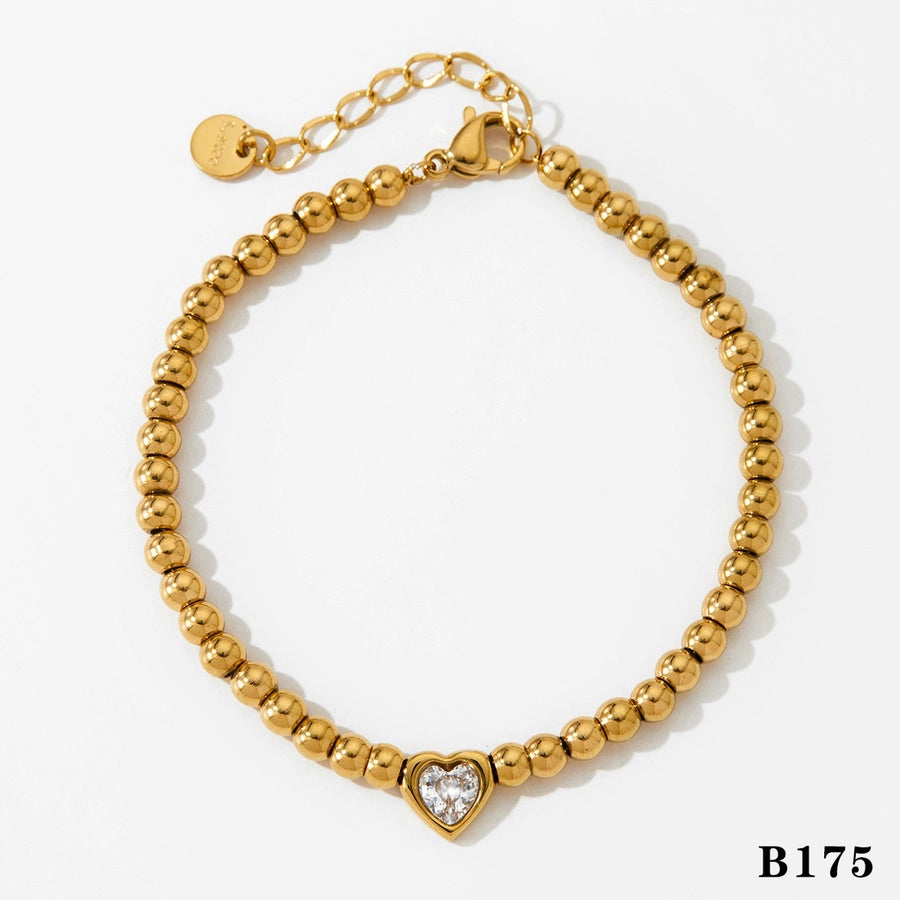 Tennis Chain Bangle Bracelets/Necklace [304 Stainless Steel,16K Gold Plated]