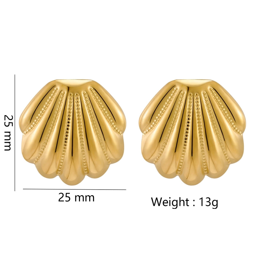 Mix Desgns Bow Knot Shell Earrings [316 Stainless Steel,18K Gold Plated]