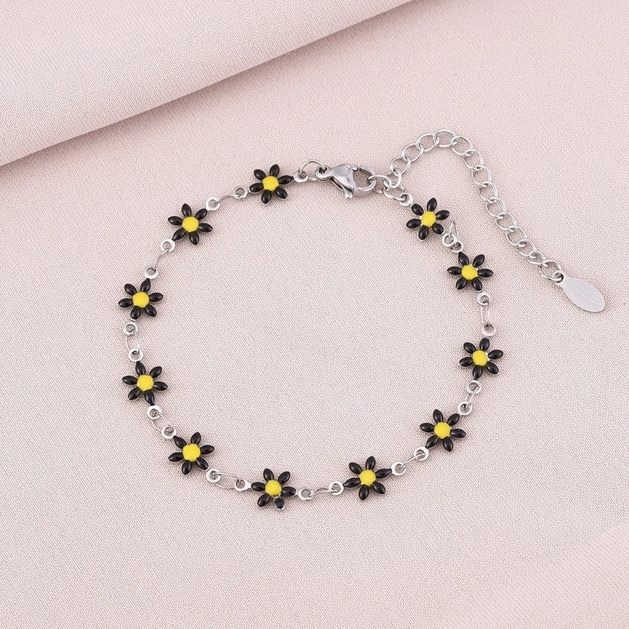 Basic Flower Bracelet [304 Stainless Steel,18K Gold Plated]