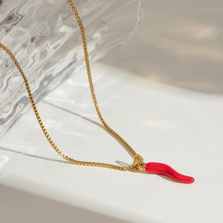 Chili Pepper Necklace [304 Stainless Steel]