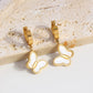 Luxuriosus Butterfly Pendientes [304 acero inoxidable, 18k dorado chapado]