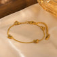 Heart Shape Zircon Bracelet [201 Stainless Steel, 18K Gold Plated]