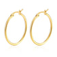 Hoop Earrings [201 Stainless Steel,18K Gold Plated]