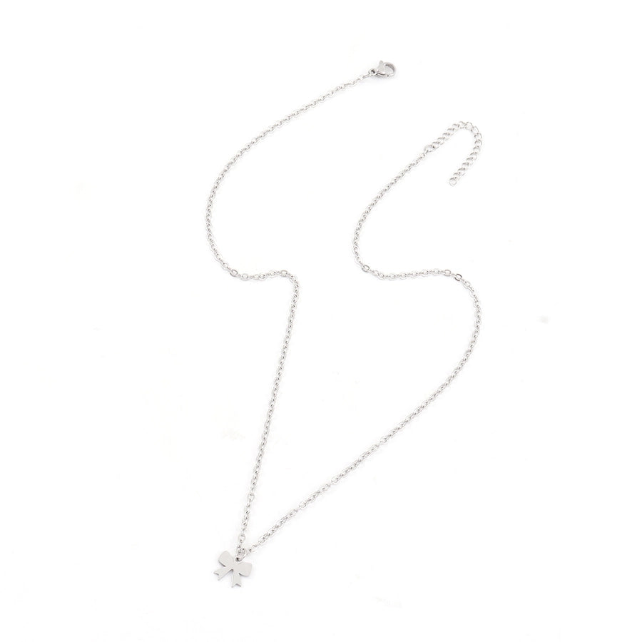 Bow Knot Necklace [201,304 Stainless Steel]