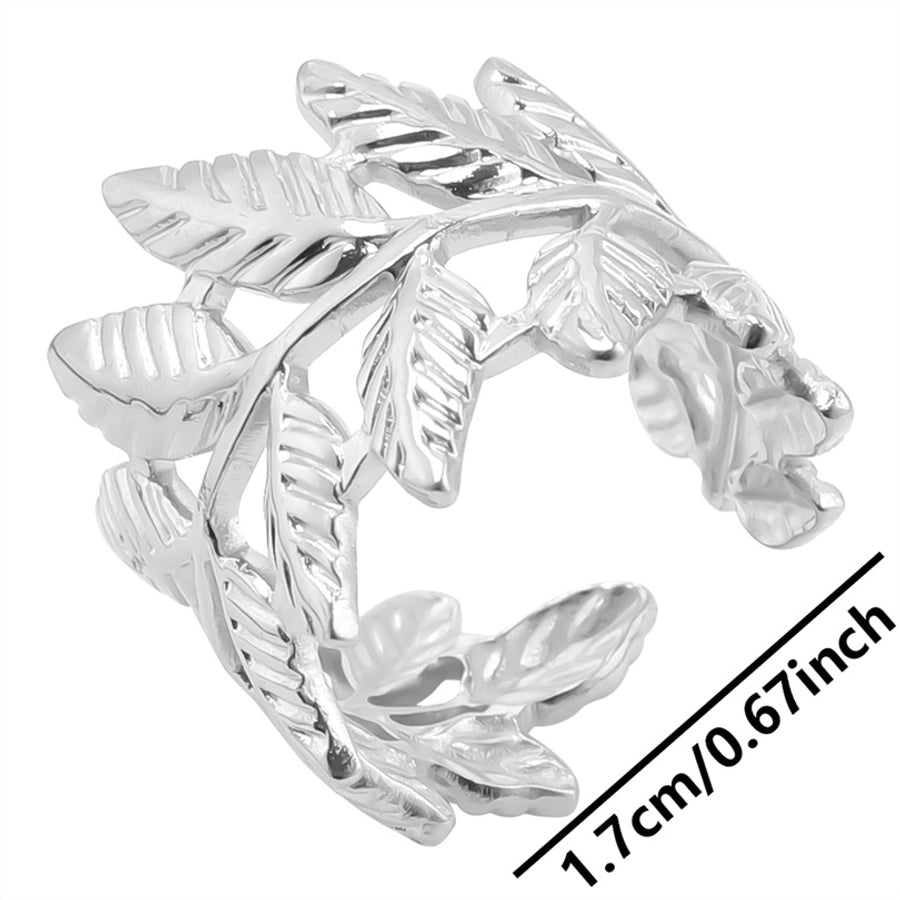 Leaves Ring [304 Stainless Steel]