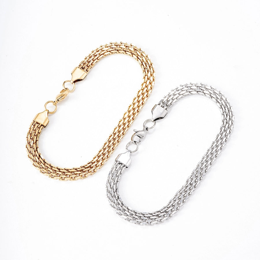 Thick Chain Bracelet [304 Stainless Steel,Rhodium Plated]