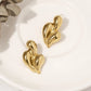 Water Droplets Earrings [304 Stainless Steel, 18K Gold Plated]