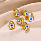 Blue Eyes Drop-Shaped Earrings Stainless Steel]