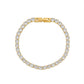 Square Zircon Bracelet [304 Stainless Steel, 18K Gold Plated]