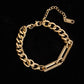 Chain Zircon Bracelets [304 Stainless Steel]