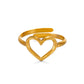 Heart Shape Open Ring [304 Stainless Steel 18K Gold Plated]