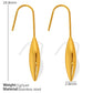 Water Droplets Gourd Hook Earrings [304 Stainless Steel,18K Gold Plated]