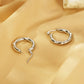 Rhinestones Hoop Earrings [304 Stainless Steel,18K Gold Plated]