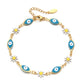 Devil's eye Flower Enamel Bracelets [Stainless Steel]