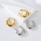 Geometric Hoop Earrings [316 Stainless Steel,18K Gold Plated]