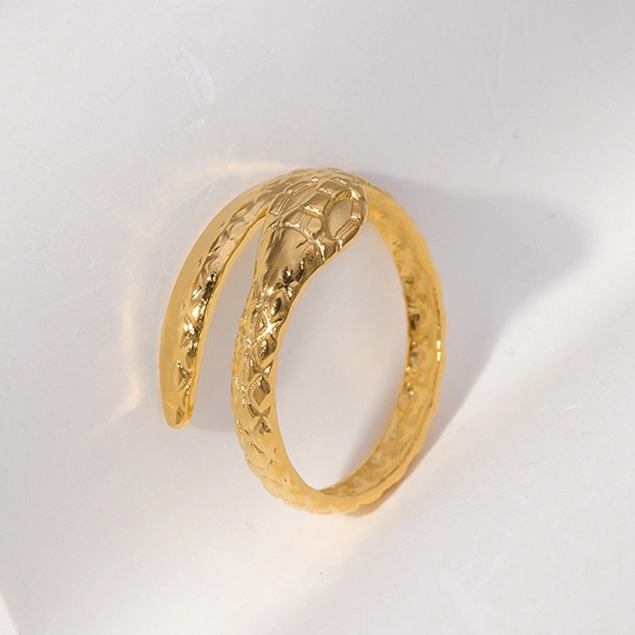 Anello aperto di serpente in stile vintage [304 in acciaio inossidabile 18k oro placcato]