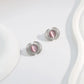 Silver Opal Ear Studs [304 Stainless Steel]