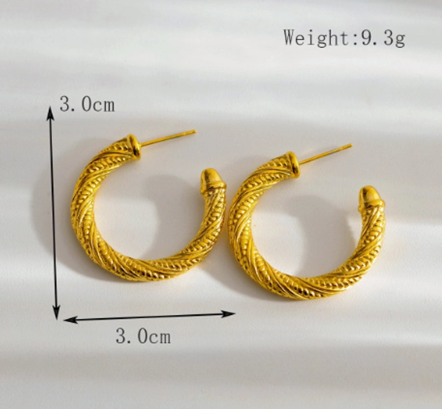 Moon Twist Ohrringe [304 Edelstahl, 18K Gold plattiert]