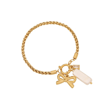 Symbols Box Chain Bracelet [304 Stainless Steel,18K Gold Plated]