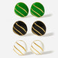 Round Enamel Ear Studs [304 Stainless Steel,16K Gold Plated]