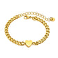 Heart Curb Chain Bracelet [201 Stainless Steel]