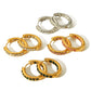 Colored Zircon Hoop Earrings [304 Stainless Steel,18K Gold Plated]