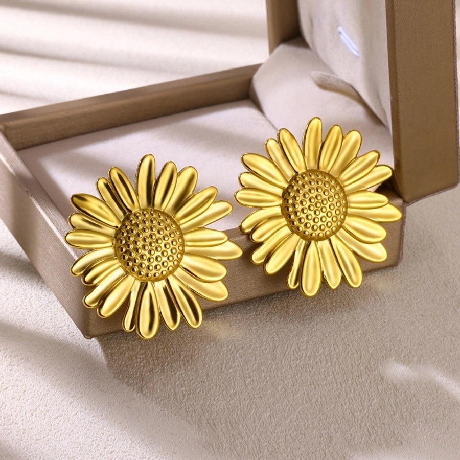 Sunflower Earrings [304 Stainless Steel]