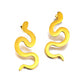 Boucles d'oreilles de serpent plat [304 en acier inoxydable, 18 carats plaqués en or]