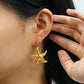 Marine Style Starfish Drop Earrings [304 Stainless Steel,18K Gold Plated]