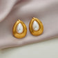 Baroque Style Water Droplets IEarrings [304 Stainless Steel,18K Gold Plated]