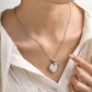 Heart Shape Shell Necklace [304 Stainless Steel,18K Gold Plated]