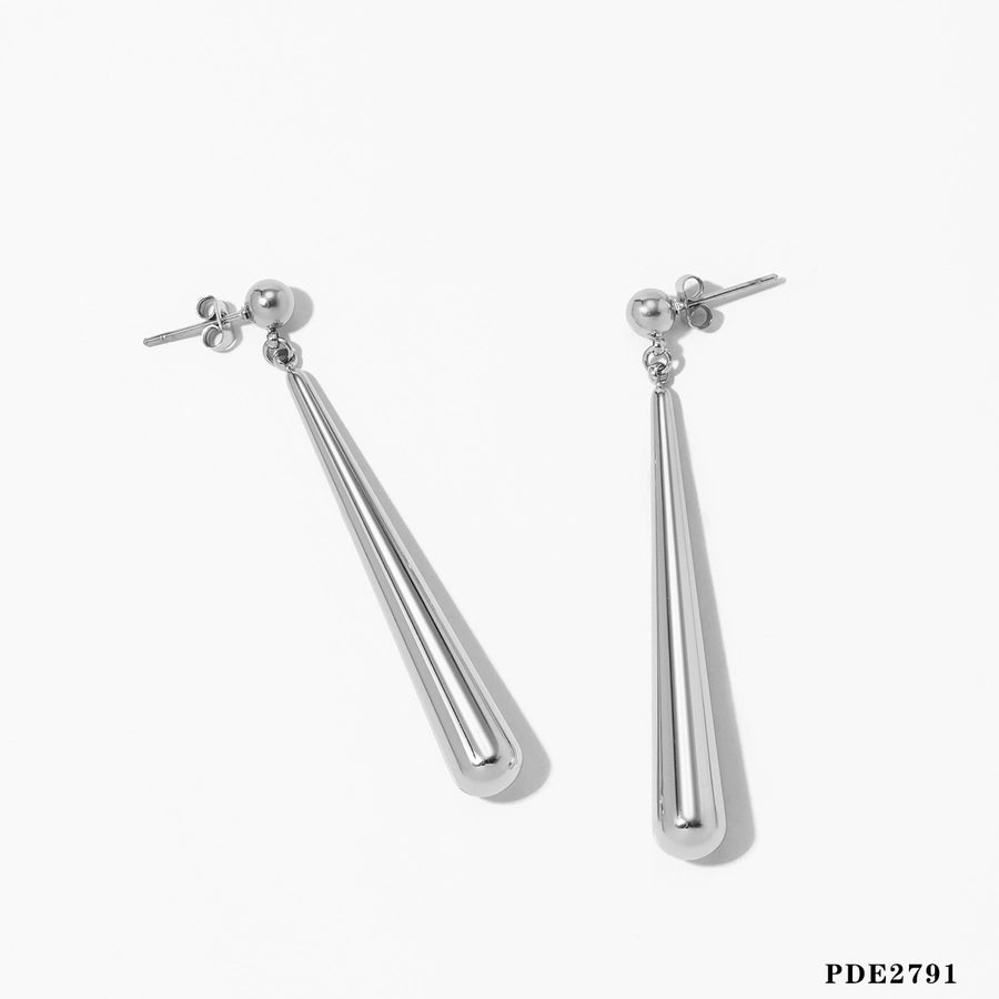 Water Droplets Drop Earrings [304 Stainless Steel,16K Gold Plated]