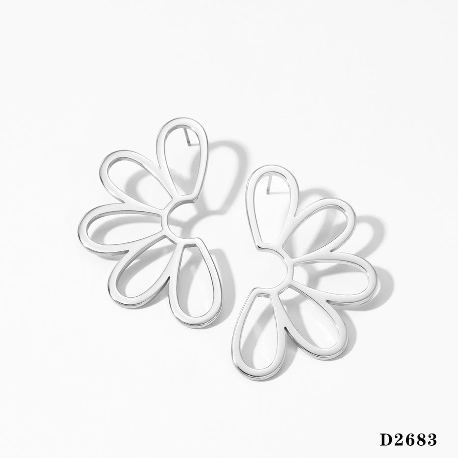 Artistic Flower Hollow Earrings [316 Stainless Steel,16K Gold Plated]