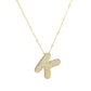 Gold Letter Pendant Necklace [304 Stainless Steel]