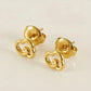 Golden Love Heart/Cloud/Airplane/Mouth Shape Stud -oorbellen [roestvrij staal]