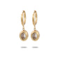 Colorful Zircon Drop Earrings [304 Stainless Steel,18K Gold Plated]