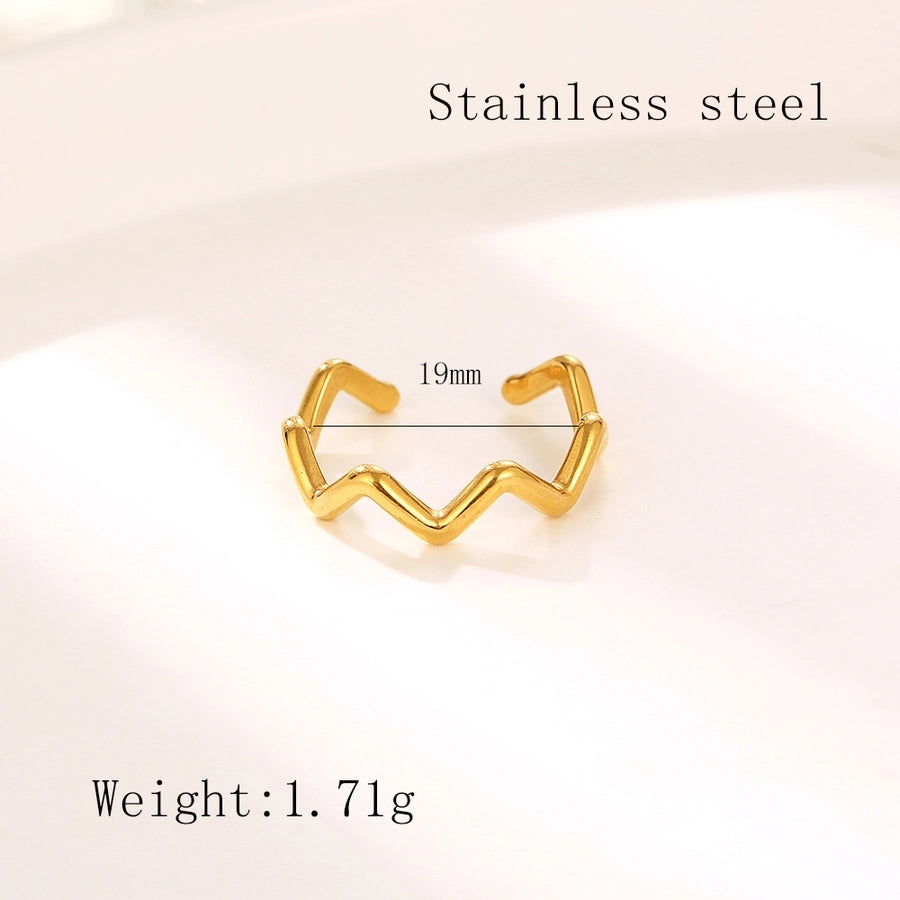 Mix Designs Rings [304 Stainless Steel 18K Gold Plated]