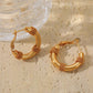 Heart Shape Twist Earrings [304 Stainless Steel 18K Gold Plated]