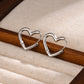 Hollow Heart Shape Earrings [201 Stainless Steel,18K Gold Plated]