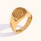 Simple Style Geometric Stainless Steel Rings 1 Piece